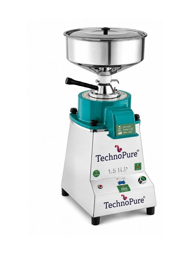TechnoPure Automatic Domestic Flour Mill Machine for Home, Gharghanti Smart Atta Chakki Single Phase 1.50HP Motor with 100% Copper Wire Winding, 8-18 Kg/Hour Flourmill