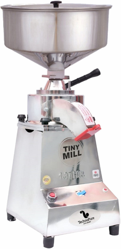 TechnoPure Tiny Mill 500 Automatic Light Weight Small Domestic Flour Mill Machine for Home Gharghanti Atta Chakki 1.37 HP Motor with 100% Copper Wire (Tiny Mill 500-137) Flourmill