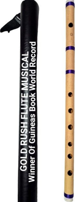 Gold Rush G Tune Middle Scale Beginners Flute 17 Inch 40 CM & SIX Holes Bamboo Bansuri Bamboo Flute(40 cm)