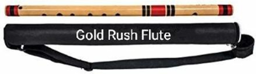 Gold Rush C Sharp Medium Professional Right Hand Bamboo Bansuri 18.5 inch Size Bamboo Flute(46.7 cm)