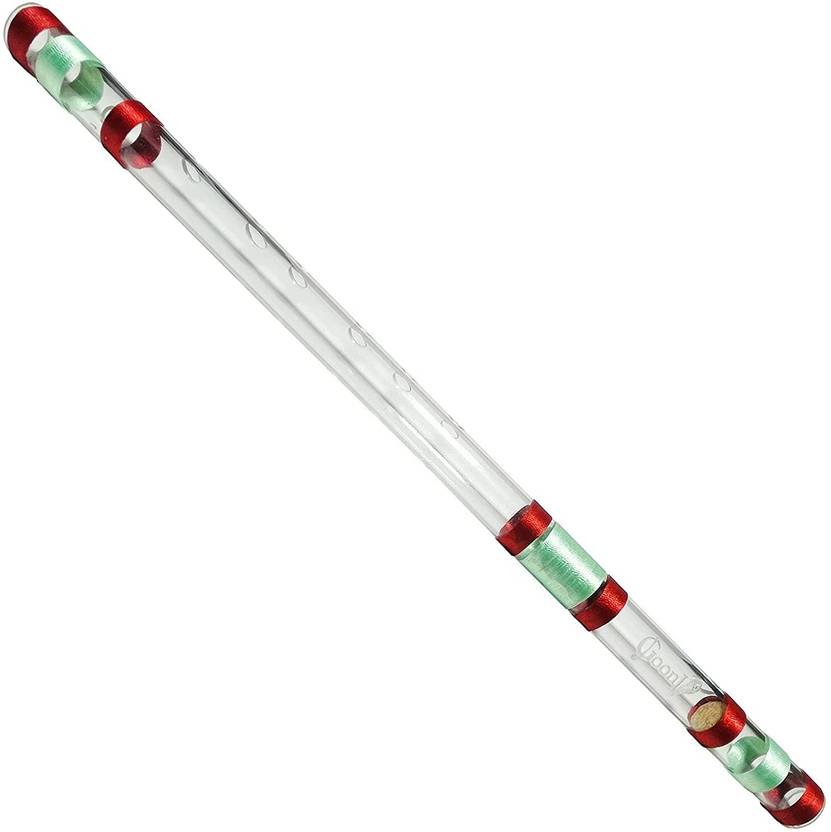 Goonj C Natural Acrylic Flutes Bansuri Right Handed Middle Octave With