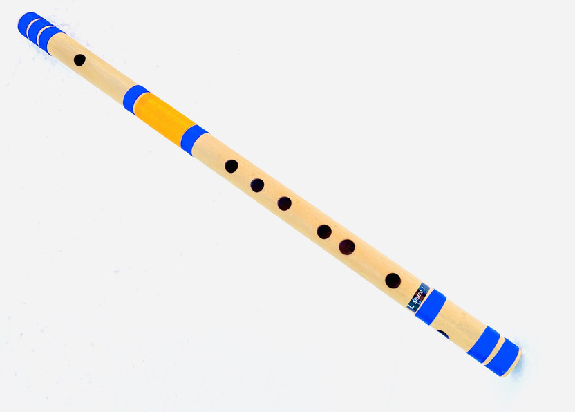 BestBrother C Sharp Middle Scale Right Hand Flute (Bansuri) 18.5 inch 7 Hole Bamboo Flute Bamboo Flute(47 cm)