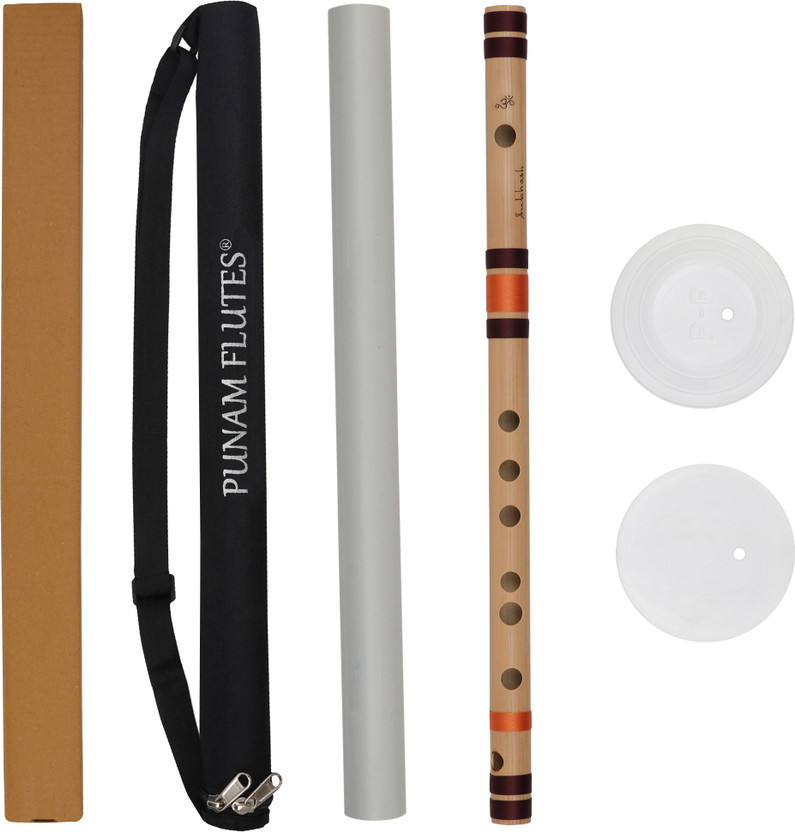 Punam Flutes D Sharp Medium Premium Bansuri (Right Hand) 16.3 inches Bamboo Flute(16.3 inch)