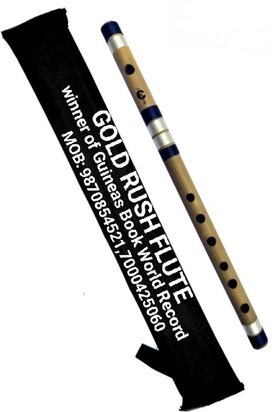 Gold Rush C Sharp Medium Six Holes Beginners Bamboo Bansuri 18.5 inch Size Bamboo Flute(46.5 cm)