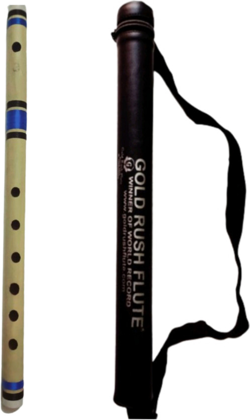 Gold Rush G Scale Beginners Bamboo Bansuri 17 inch Size With Carry Bag Bamboo Flute(45 cm)