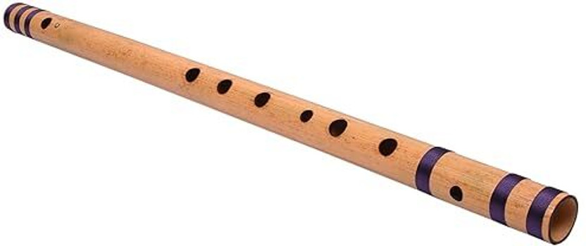 KHALSA MUSICAL C # Sharp Natural Professional RightHand Flute (Bansuri) 18.5 inch Bamboo Flute Bamboo Flute(47 cm)