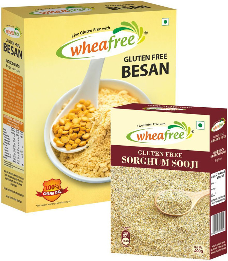 wheafree Gluten Free Sorghum Sooji (400g) & Besan (1Kg) Combo Pack Combo(Sorghum Sooji: 400g, Besan: 1Kg)