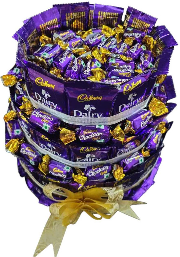 Happy Basket By Simran Premium Chocolate Tower – Gift Hamper for All Occasions Combo(36 Dairy Milk, 40 Chocolairs)