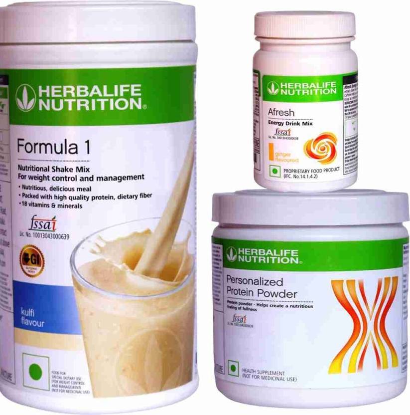 Herbalife Nutrition Herbalife Weight Loss Combo F1 Kulfi 500g, Protein 200g, Afresh Ginger 50g