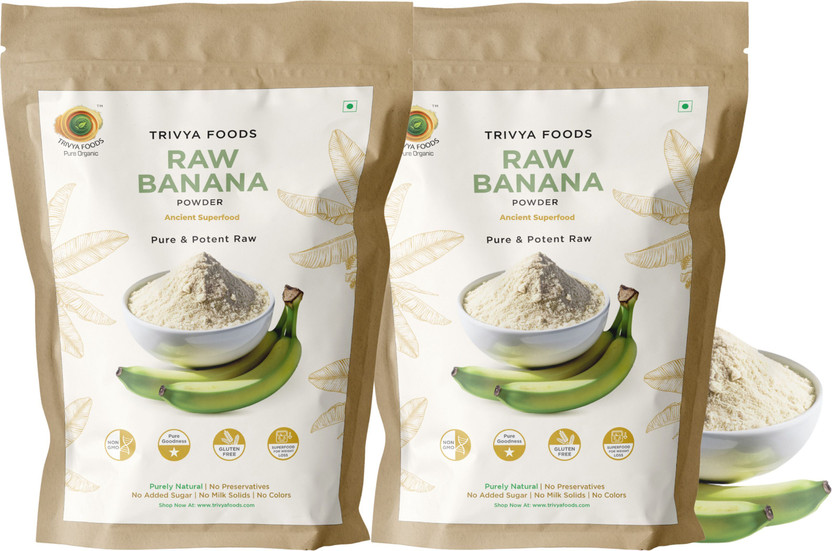 TRIVYA FOODS Raw Banana Powder Combo(2)