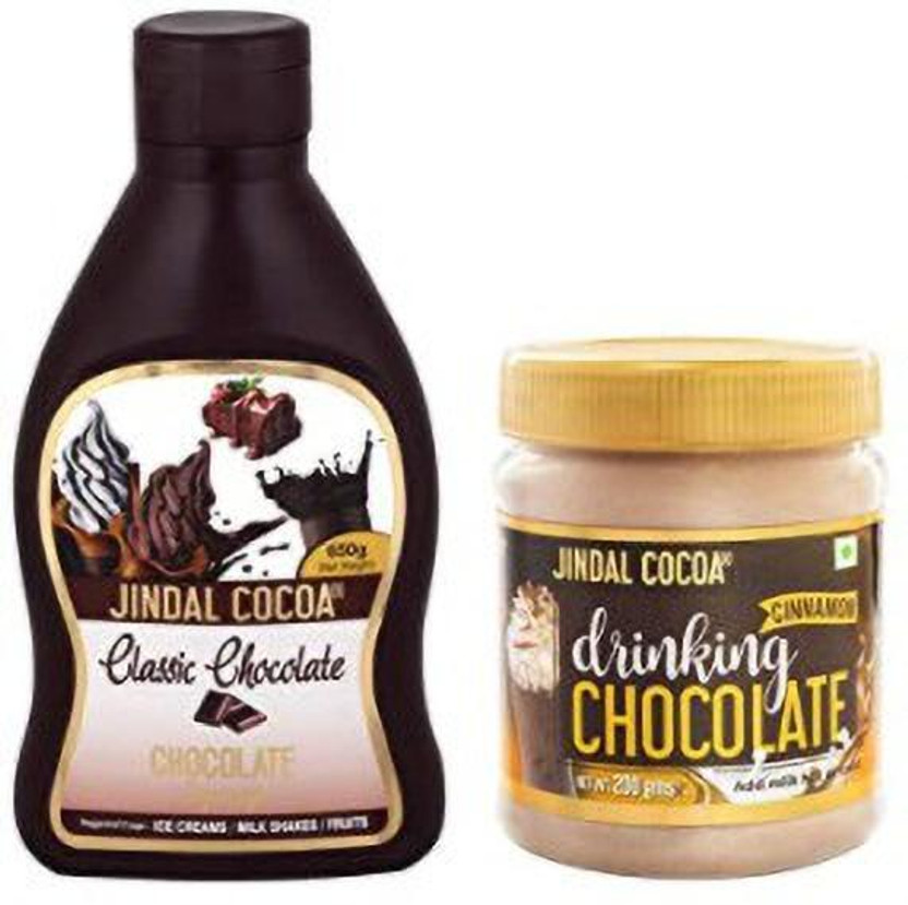 Jindal Jindal Cocoa Chocolate Syrup & Drinking Chocolate Cinnamon Combo(650 Gram, 200 Gram) - Flipkart Deal