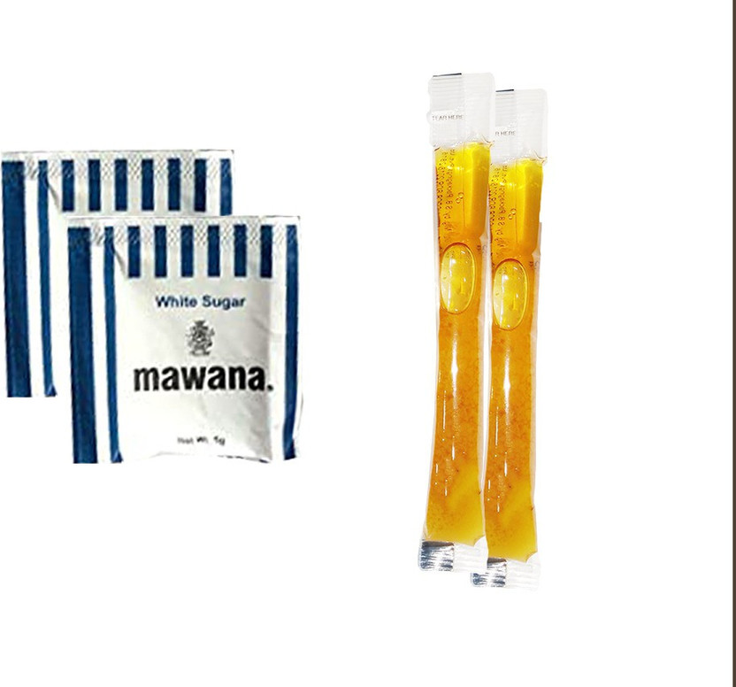 Mawana White sugar Sachets+Honey sachet(5*200Pcs)(8*20pcs.) Refined Sugar(1160 g)
