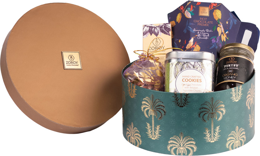Zoroy Luxury Chocolate Palms Hot Chocolate Gift Hamper For Diwali Corporate Weeding Christmas Combo(600 Gms)