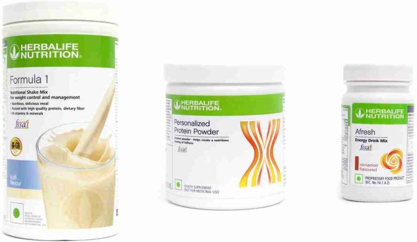 Herbalife Nutrition Herbalife Weight Loss Combo F1 Kulfi 500g Protein 200g Afresh Cinnamon 50g