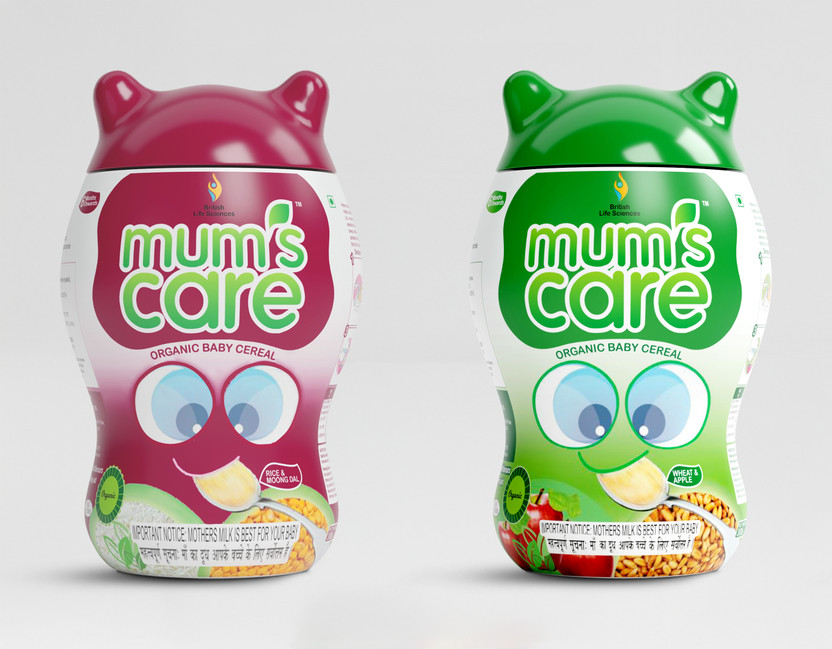 BRITISH LIFE SCIENCES PVT LTD Mum's Care Nutritious Baby Cereal with Protein, Calcium & Iron Easy Digestion Combo(Rice & Moongdhal 300g, Wheat & Apple 300g)