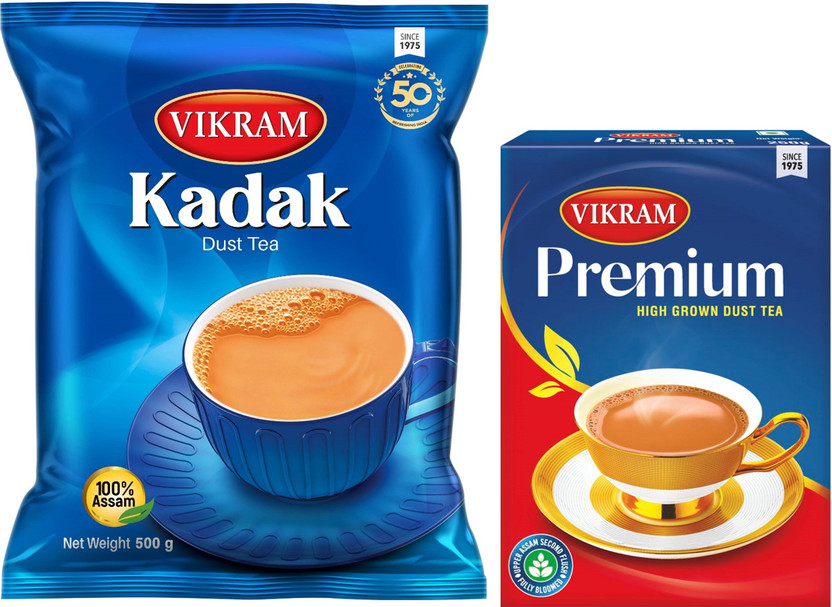 Vikram Kadak Dust Tea + Premium Dust Pack of 2 ( 500 Gm+250Gm each) Combo(Combo pack of 2)