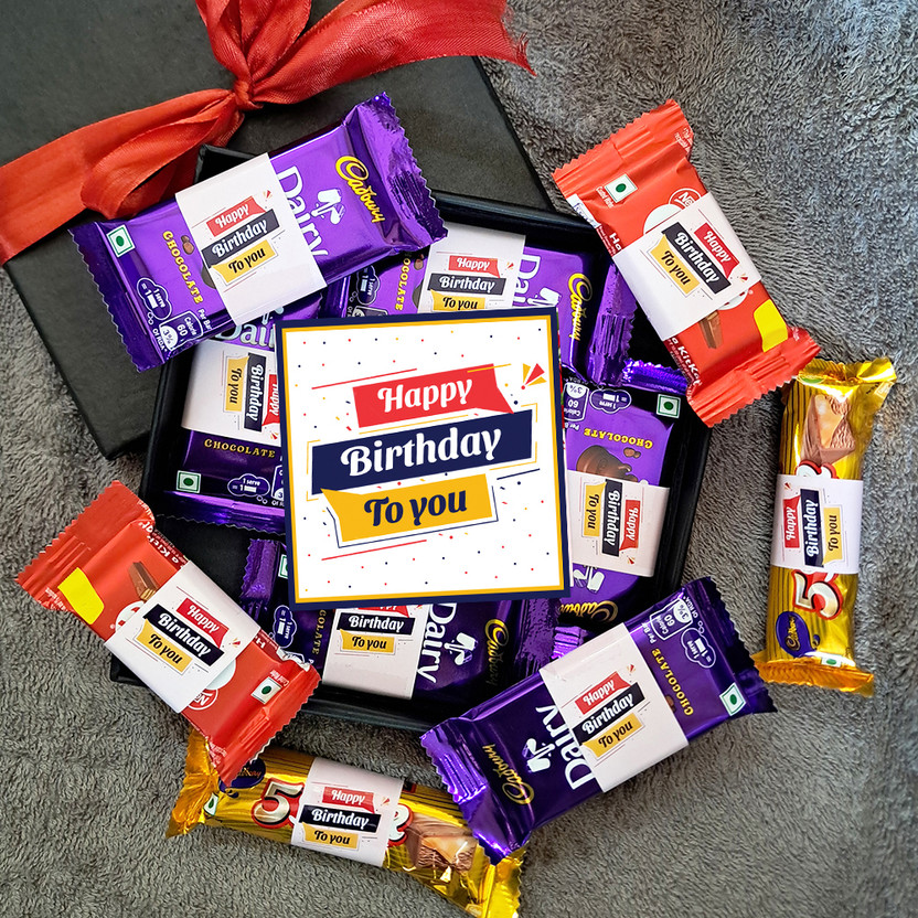 OddClick Unique happy birthday gift Chocolate Gift Box Combo Pack Combo(6 Dairy Milk Chocolate, 2 Five Star Chocolate, 2 Kit Kat Chocolate ( All Happy Birthday To You Wrapped), 1 Happy Birthday Card)