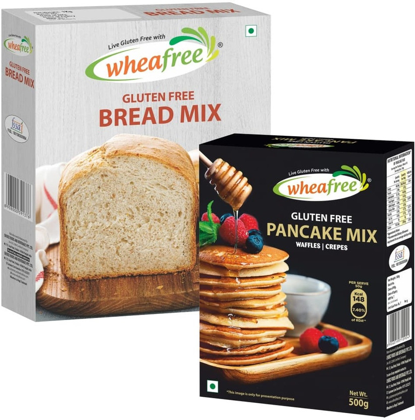 wheafree wheafree Gluten Free Bread Mix (1Kg) , Pancake Mix (500g) Combo Pack Combo(Bread Mix: 1Kg, Pancake Mix: 500g) - Flipkart Deal