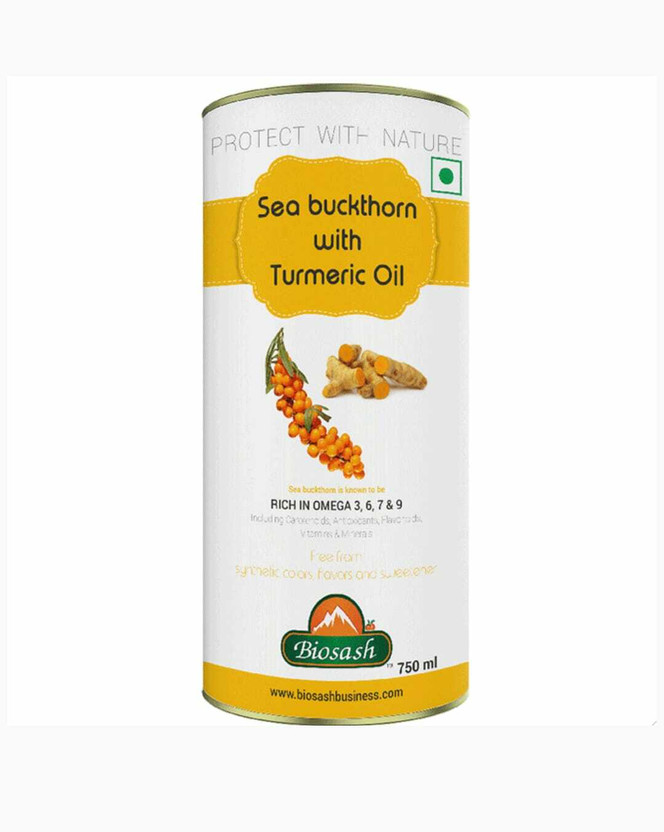 BIOSASH Seabuckthorn With Turmeric Oil Combo(750 ml)