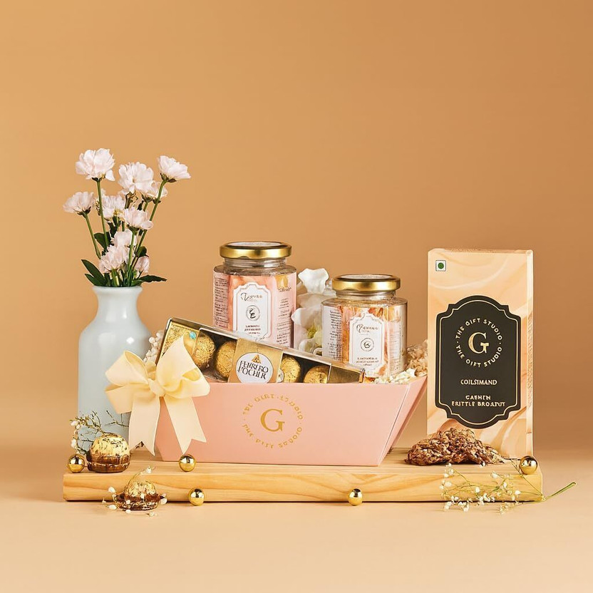 The The Gift Studio Assorted Gift Hamper for different occasion I Gift hamper sweets (Pink Blush) Combo(4) - Flipkart Deal