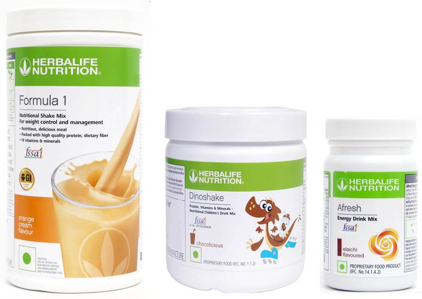 Herbalife Nutrition Formula 1 Orange 500 gm & Dinoshake Chocolate