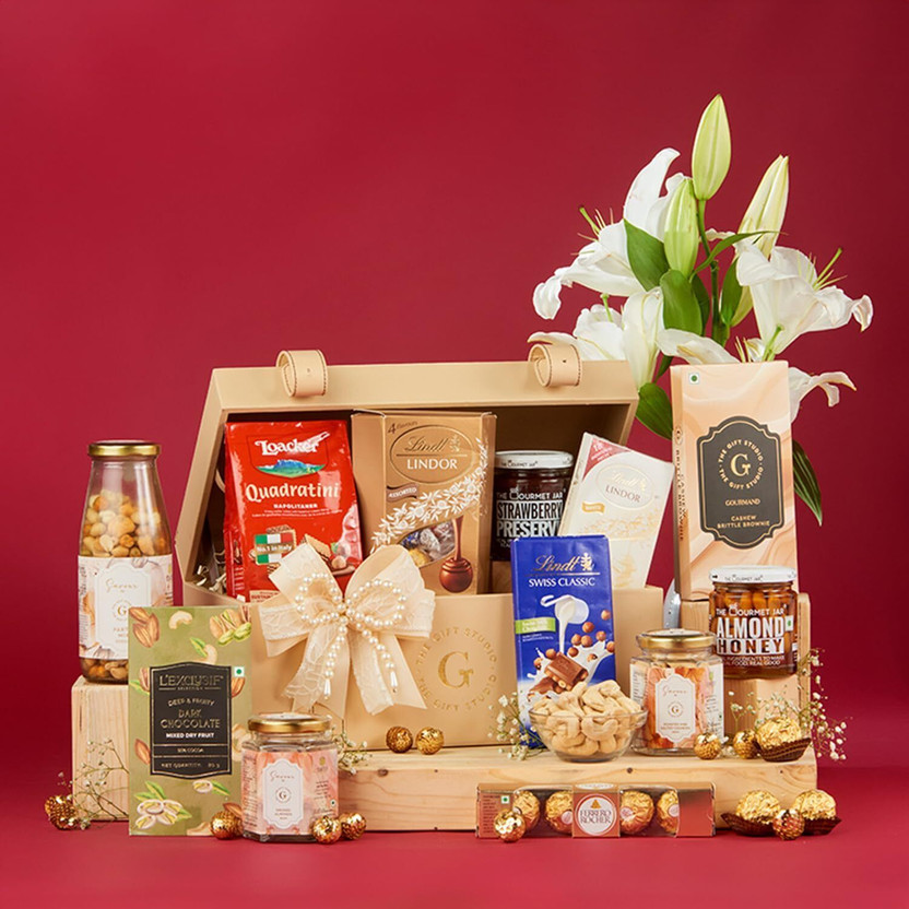 The Gift Studio Mighty Celebration Trunk Premium Hamper|Assorted Gift Hamper Different Occasion Combo(12)