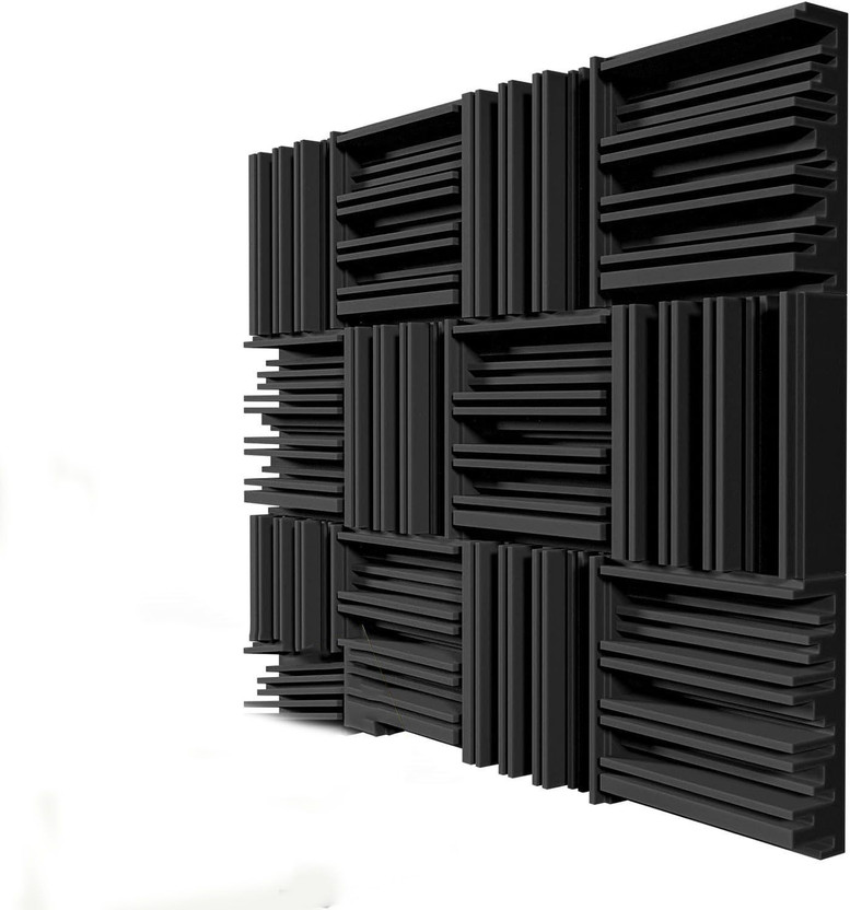 DawnRays Foam Eggcrate Wall(12 Panels Black)
