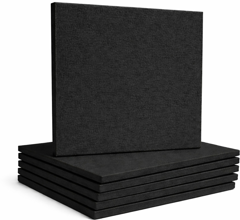 Mocking Bird Acoustic Foam–High Density Soundproof Acoustic Pet Panels Foam Sheet for Studio Thick Sustainable PET Felt Panels for Echo Reduction & Sound Absorption(Black)