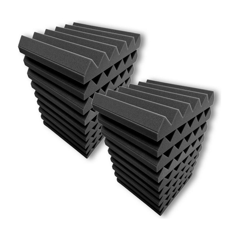 YGM Acoustic Foams Foam Wedge Wall(18 Panels Black)