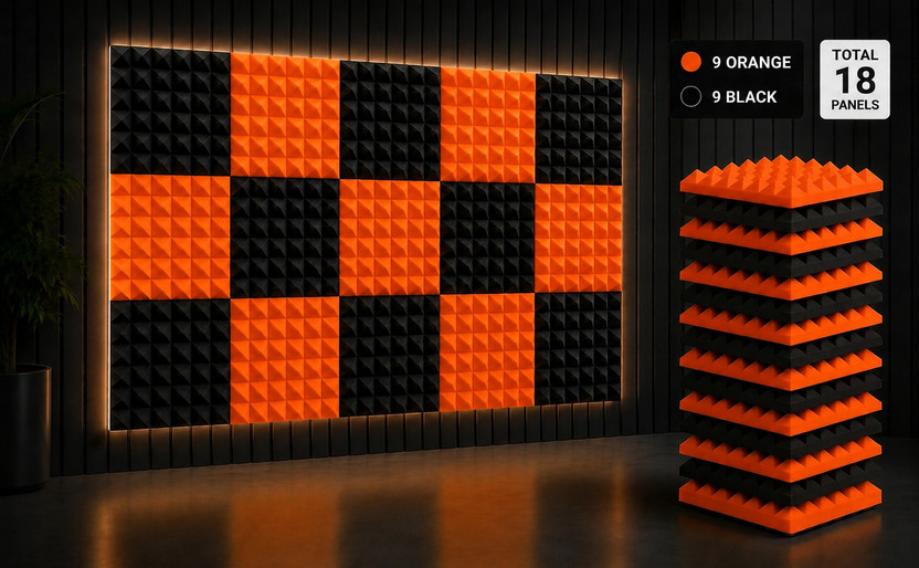 URBAN X Foam Pyramid Wall(18 Panels Multicolor)