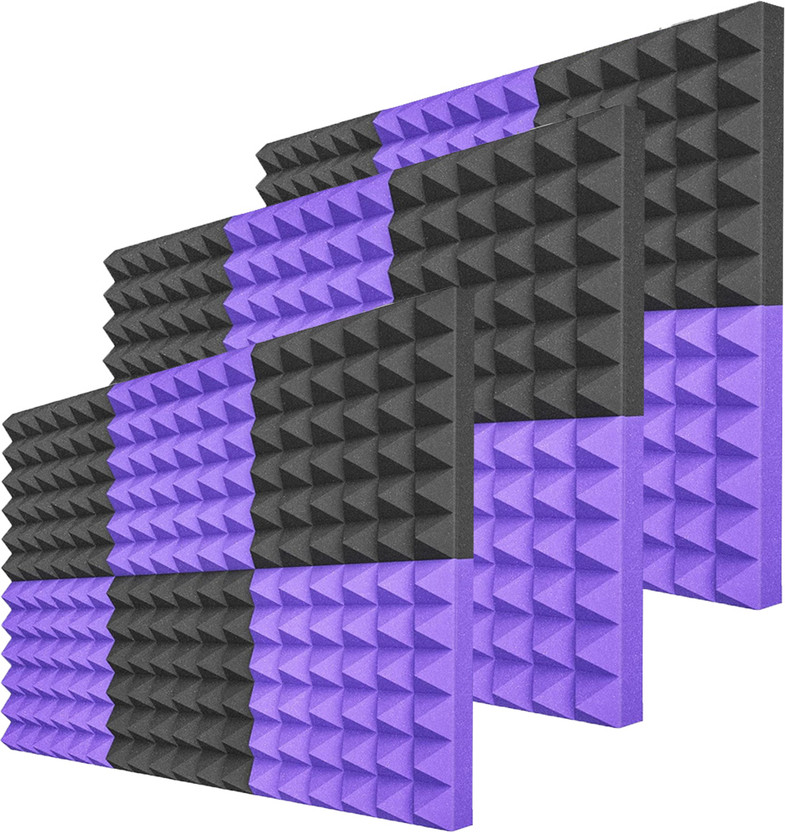 Mocking Bird Foam Pyramid Wall(18 Panels Purple, Black)