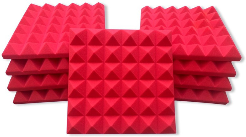 YGM YGM Acoustic Foams Foam Pyramid Wall(9 Panels Red) - Flipkart Deal