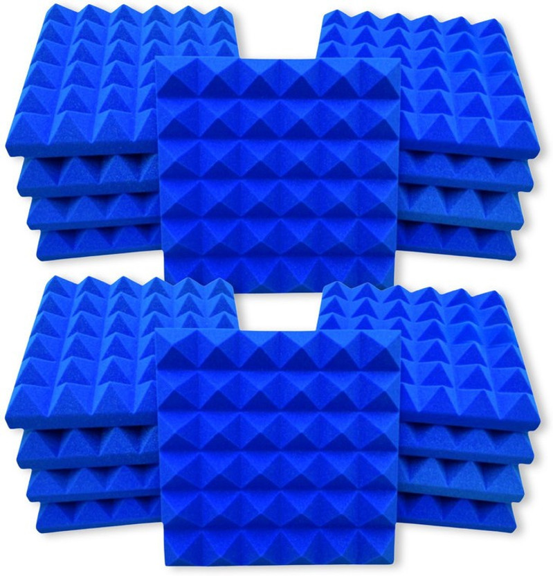 YGM Acoustic Foams Foam Pyramid Wall(18 Panels Blue)