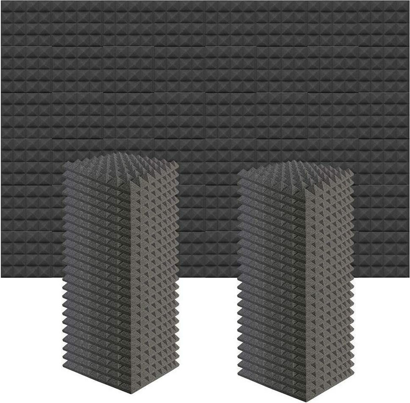 TechBlaze Foam Pyramid Wall(48 Panels Black)
