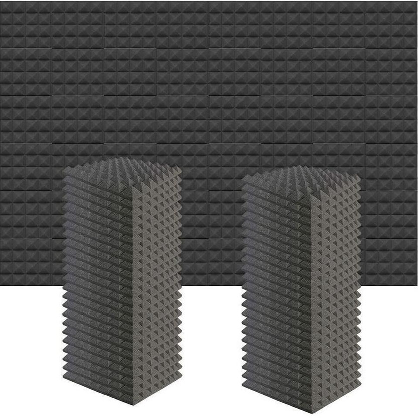 TechBlaze Foam Pyramid Wall(48 Panels Black)