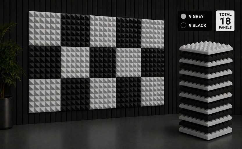 URBAN X Foam Pyramid Wall(18 Panels Multicolor)