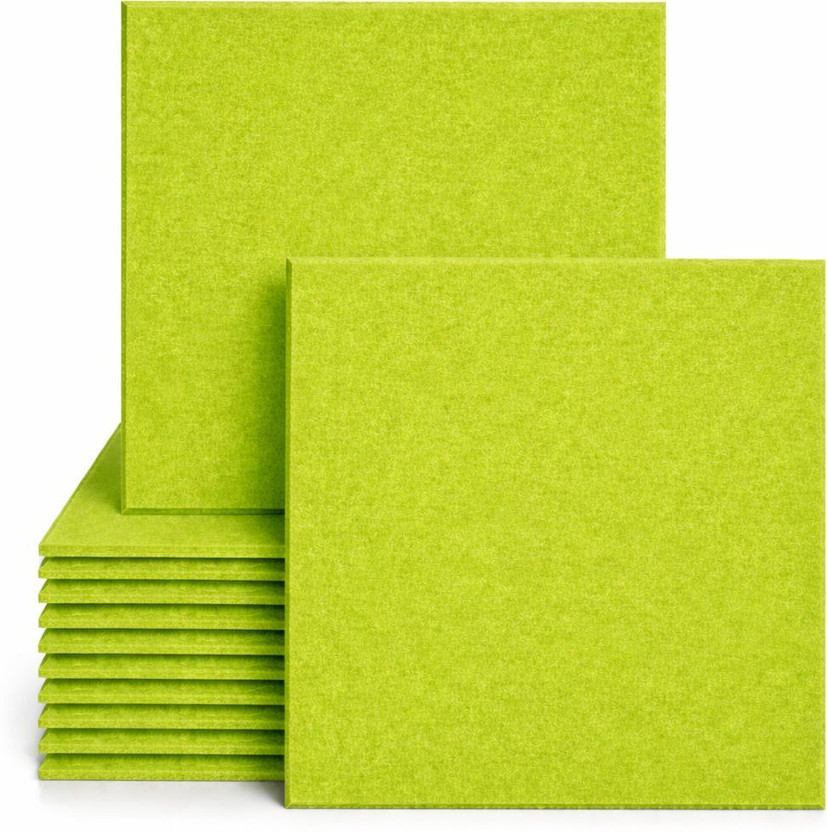 Mocking Bird Acoustic Foam–High Density Soundproof Acoustic Pet Panels Foam Sheet for Studio Thick Sustainable PET Felt Panels for Echo Reduction & Sound Absorption(Green)