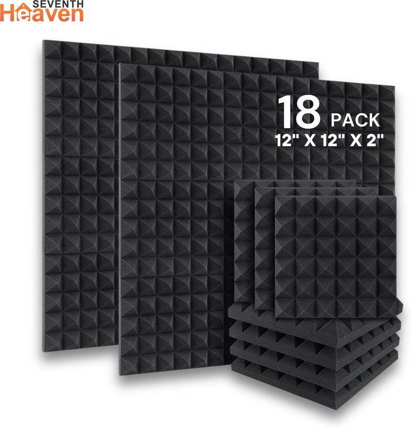 Seventh Heaven Foam Pyramid Wall(18 Panels Black)