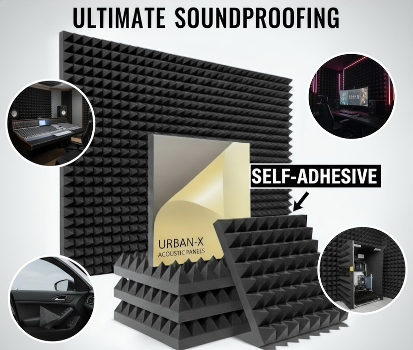 URBAN X Foam Pyramid Wall(15 Panels Black)