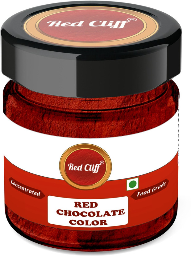 RED CLIFF Edible Red Chocolate Powder Color for Cakes, Desserts, and Confectionery Red(10 g)