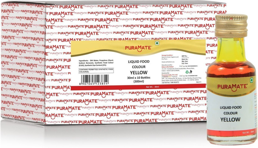 Puramate Liquid Food Color - Yellow Yellow(30 ml)