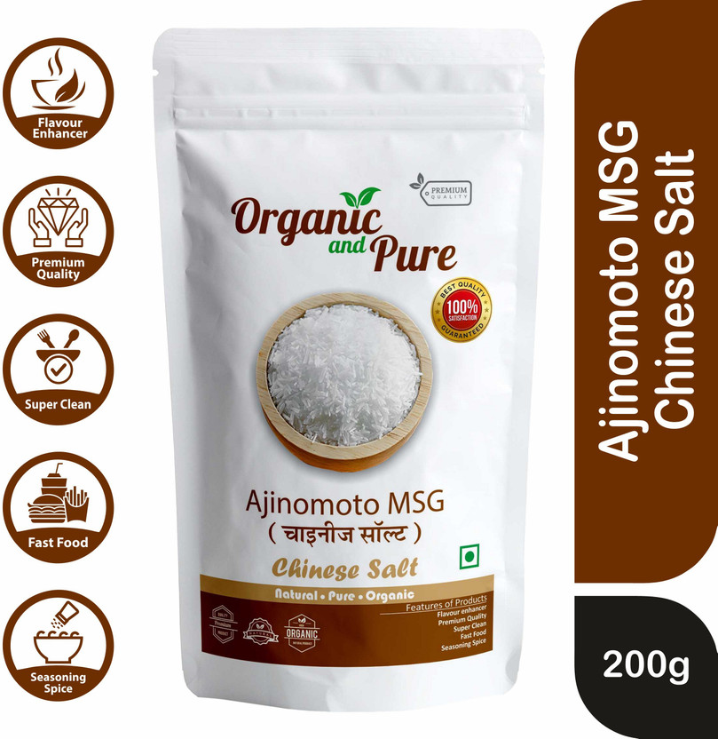 Organic and Pure Ajinomoto Chinese Salt | Monosodium Glutamate (MSG) Crystals Citrus Powder Food Essence(200 g)