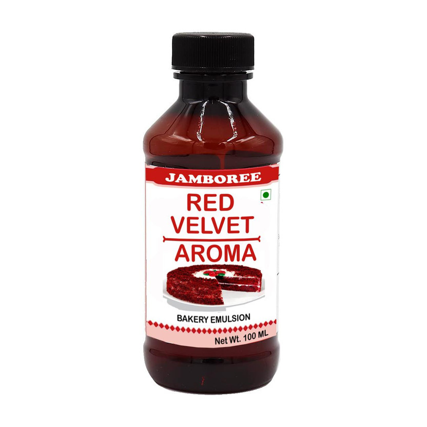 JAMBOREE Red Velvet Aroma Emulsion Baking Colour and Flavour Emulsion Essence Red Velvet Red Velvet Liquid Food Essence(100 ml)