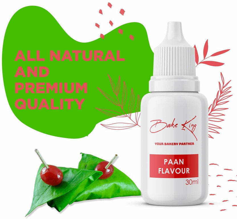 Bake King Paan Flavour Food Essence for Baking Cakes | Jelies | Cookies || Ice Creams Pan Masala Liquid Food Essence(30 ml)