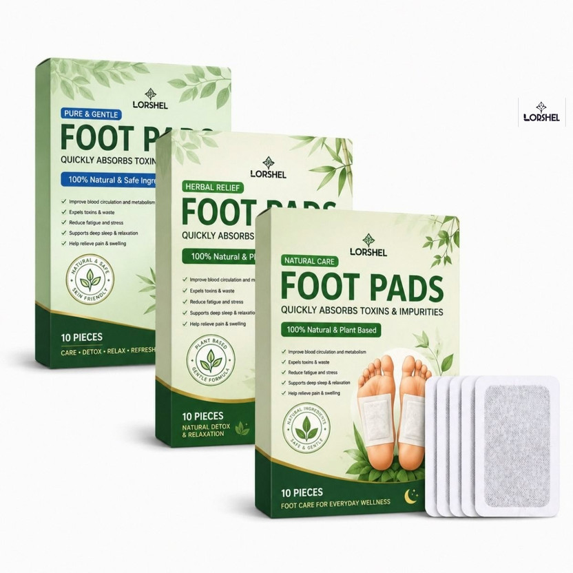 LORSHEL Ginger Detox Foot Pads | Advanced Foot Care - Freshness & Comfort Routine Detox