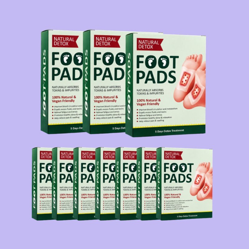 LUXORIO Natural Bamboo Foot Detox Care Kit Pack of 10 with Scrubber