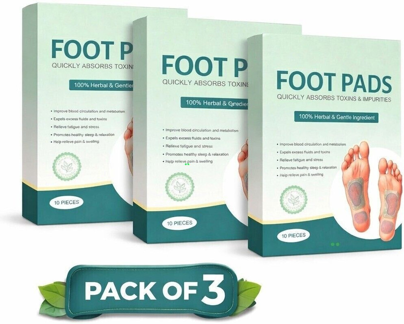 VIVA HERBAL Herbal Detox Foot Pads for Relaxation and Detox Support(30 g, Set of 3)