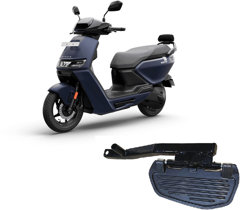 ZYO A-Ather Rizta Footrest Stand (Rear Left) Made Of Heavy Duty Iron Rod Flat Foot Rest(Black, Black)