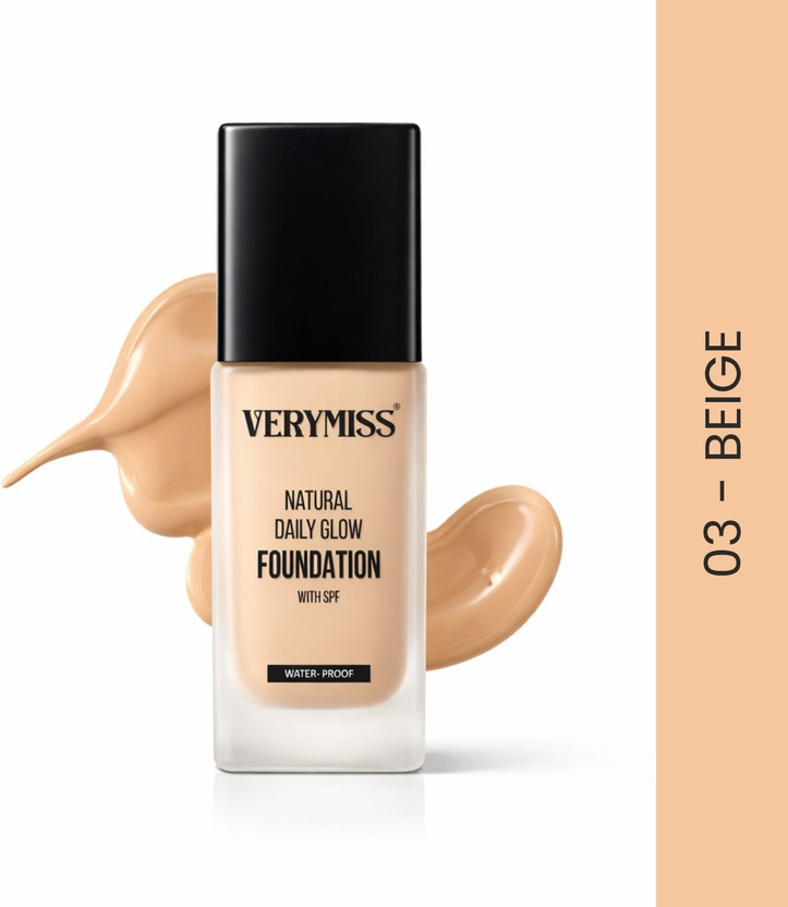 VERYMISS Natural Glow Daily Wear Foundation - 03 Beige Foundation(03 - BEIGE, 30 ml)