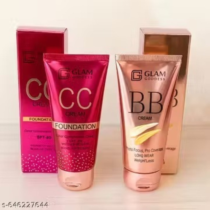 shevique BB Cream CC Cream Combo | Smooth Finish Lightweight Foundation Set Foundation(Natural Beige, 60 ml)